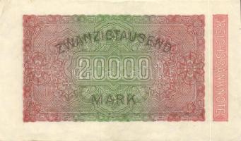 Német Birodalom / Weimari Köztársaság 1923. 20.000M 2x) "Ringe" vízjellel T:I,I-