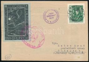 1935 FILPROK levelezőlap levélzáróval / Postcard with label