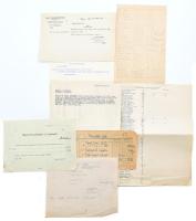 cca 1940 Bajai pénzintézetek fejléces levelei, 7 db