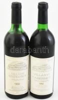 1992 Polgár Zoltán Villányi Cabernet Sauvignon, 2 palack. Pincében, szakszerűen tárolt, bontatlan palack száraz vörösbor, 12,5%, 0,75 l.x2.