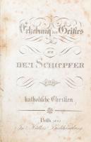 Erhebung des Geistes zu dem Schöpfer für katholische Christen. Pest, 1821. Kiadói bőr kötés, kopotta...