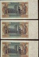 Német 3. Birodalom 1942. 5RM (3x) egymás utáni sorszámokkal T:II