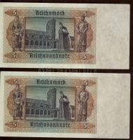 Német 3. Birodalom 1942. 5RM (2x) egymás utáni sorszámokkal T:II