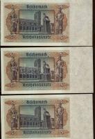 Német 3. Birodalom 1942. 5RM (3x) egymás utáni sorszámokkal T:II