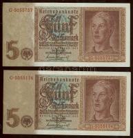 Német 3. Birodalom 1942. 5RM (2x) T:II