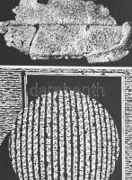 Joseph Kádár (1936-2019): Dualité. Szitanyomat, papír, jelzett, számozott (92/100), hátoldalán a műv...