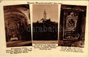 1947 Homokkomárom (Zala), Kegytemplom, Főoltár, Mária kegykép Kis Szent Félix ereklyével, belső (Rb)
