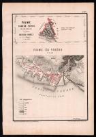 1880 Hátsek Ignác (1827-1902): Fiume szabad város és kerülete térképe, rajzolta - -, 1:144.000, Bp., Rautmann Frigyes,(Posner Károly Lajos-ny.), 30x21 cm