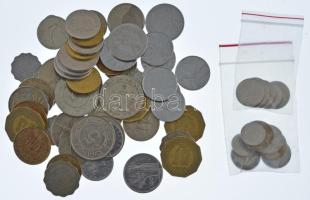 Vegyes külföldi érmetétel mintegy ~438g súlyban T:vegyes  Mixed foreign coin lot (approx. ~438g) C:mixed