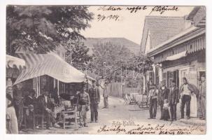 1904 Ada Kaleh, Török bazár. Divald Károly 332. / Turkish bazaar shop (EK)