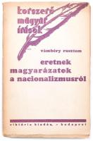 Vámbéry Rusztem: Eretnek magyarázatok a nacionalizmusról. Bp., Viktória. Kiadói papírkötés, sérült papír védőborítóval, vágatlan példány, szakadt lap, kopottas állapotban.