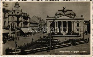 1940 Nagyvárad, Oradea; Szigligeti Színház és Bémer tér, kávéház / Theatre, cafe, Square (fl)