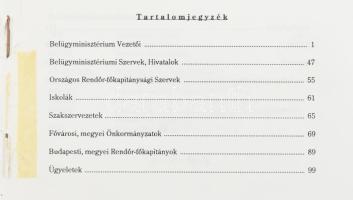 1994 Titkos telefonkönyv, ideiglenes munkapéldány (belügyminisztérium vezetői, szervei, hivatalok). ...