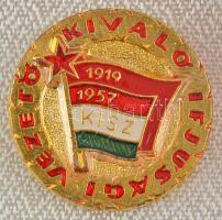 ~1970. "Kiváló Ifjúsági Vezető" aranyozott, műgyantás kitüntetés mellszalagon, miniatűrrel...