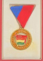 ~1970. KISZ - Hűség a Néphez Hűség a Párthoz műgyantás kitüntetés mellszalagon, miniatűrrel, eredeti tokban T:UNC