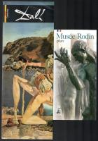 Dalí + Rodin, 2 db képes múzeumi prospektus, francia nyelvű