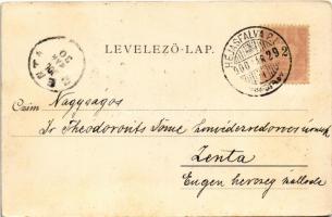 1900 Segesvár, Schässburg, Sighisoara; Fritz Teutsch (EB) + "HÉJASFALVA P.U."