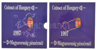 1997. 50f-200Ft (6xklf) forgalmi sor, benne 200Ft Ag "Deák", "Magyarország pénzérméi&...