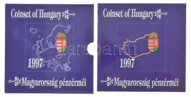 1997. 50f-200Ft (6xklf) forgalmi sor, benne 200Ft Ag "Deák", "Magyarország pénzérméi&...