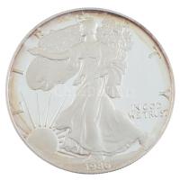 Amerikai Egyesült Államok 1986S 1$ Ag tanúsítvánnyal, dísztokban T:PP kis patina 
USA 1986S 1 Dolla...
