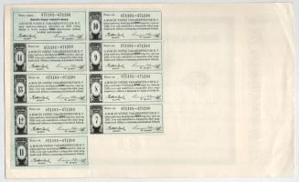 Rum 1925. "Rum és Vidéke Részvénytársaság" 100db részvénye egyben, összesen 100.000K-ról, ...