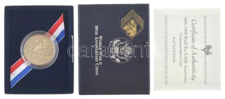 Amerikai Egyesült Államok 1995. 1/2$ Cu-Ni "II. világháború végének 50. évfordulója" tanús...