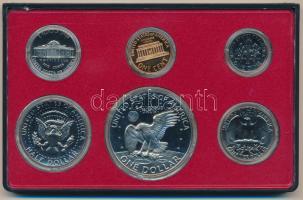 Amerikai Egyesült Államok 1973S 1c-1$ (6xklf) forgalmi sor eredeti, sérült tokban T:PP 
USA 1973S 1...