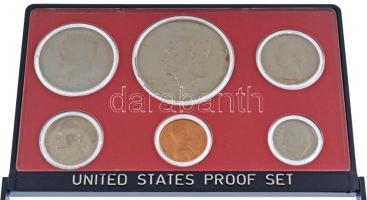 Amerikai Egyesült Államok 1973S 1c-1$ (6xklf) forgalmi sor eredeti tokban T:PP  USA 1973S 1 Cent - 1 Dollar (6xdiff) coin set in original case C:PP