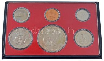 Amerikai Egyesült Államok 1973S 1c-1$ (6xklf) forgalmi sor eredeti tokban T:PP 
USA 1973S 1 Cent - ...