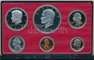 Amerikai Egyesült Államok 1978S 1c-1$ (6xklf) forgalmi sor eredeti tokban T:PP  USA 1978S 1 Cent - 1 Dollar (6xdiff) coin set in original case C:PP