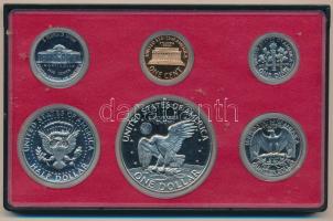 Amerikai Egyesült Államok 1977S 1c-1$ (6xklf) forgalmi sor eredeti, sérült, hiányos tokban T:PP 
US...