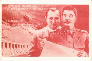 Vízlépcsőt és demokráciát! Maróthy László miniszter és Sztálin / Stalin, Gabcíkovo Dam propaganda (EB)