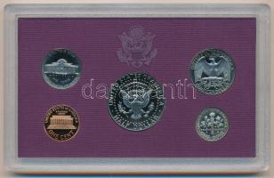 Amerikai Egyesült Államok 1989S 1c-1/2$ (5xklf) forgalmi sor eredeti tokban, tanúsítvánnyal T:PP 
U...