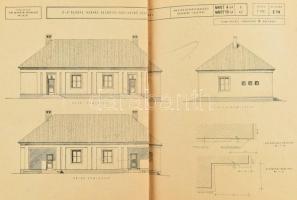 cca 1950-1970 2x2 szobás iker lakóház, közművel, városias homlokzattal. Magyar Népköztársaság ország...
