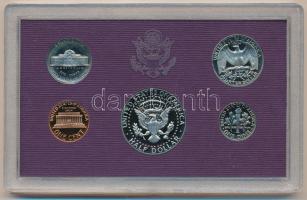 Amerikai Egyesült Államok 1985S 1c-1/2$ (5xklf) forgalmi sor eredeti tokban T:PP 
USA 1985S 1 Cent ...