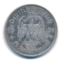 Német Harmadik Birodalom 1934A 5M Ag "Garnisonkirche" T:2- patina German Third Reich 1934A...