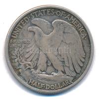 Amerikai Egyesült Államok 1918. 1/2$ Ag "Walking Liberty" T:3 patina USA 1918. 1/2 Dollar ...