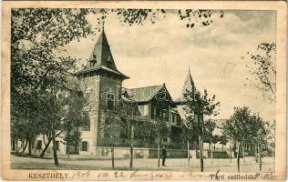 1909 Keszthely, Parti szállodák. Mérei Ignác kiadása 236/1905. (Rb)