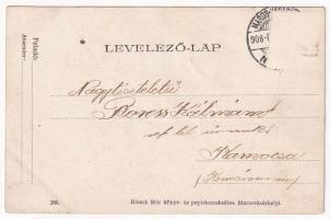 1908 Marosvásárhely, Targu Mures; Széchenyi tér, Adi árpád könyvkiadó, Engel J. Frigyes, Reichardspe...