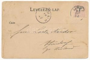 1899 (Vorläufer) Lippa, Lipova; Fő utca, Grósz Nővérek, Weisz József üzlete, piac / main street, sho...