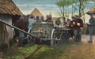 Mobile kitchen at the front