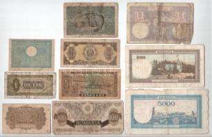 Románia 1917-1966. 50b-5000L (10xklf) T:F-G
Romania 1917-1966. 50 Bani - 5000 Lei (10xdiff) C:F-G