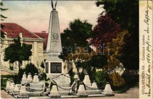 1916 Gyulafehérvár, Karlsburg, Alba Iulia; Custozza szobor / military statue (EK)