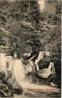 Retyezát, Retezat; Retyezáti vízesés a Riu Marén. Adler fényirda 1907. / waterfall (ázott / wet damage)
