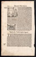1560 Nyílpuskás férfi vadászik/akasztás, fametszetű illusztrációk, a másik oldalán további két famet...
