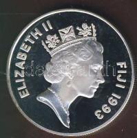 Fiji-szigetek 1993. 10$ Ag "Labdarúgó VB" T:PP