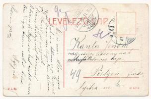 1912 Soborsin, Savarsin; Fasor, Hunyady gróf kastélya, Fő utca, tűzoltó szertár. W.L. Bp. / castle, ...