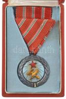 1954. Munka Érdemérem zománcozott bronz kitüntetés mellszalagon, szalagsávval, eredeti tokban T:2 apró zománchiba NMK 606.