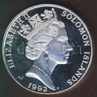 Salamon szigetek 1992. 10$ Ag "Veszélyeztetett állatvilág-krokodil" T:PP