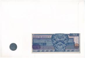 Mexikó 1992. 50P acél + 1981. 50P "Benito Juárez" felbélyegzett borítékban, bélyegzéssel T...